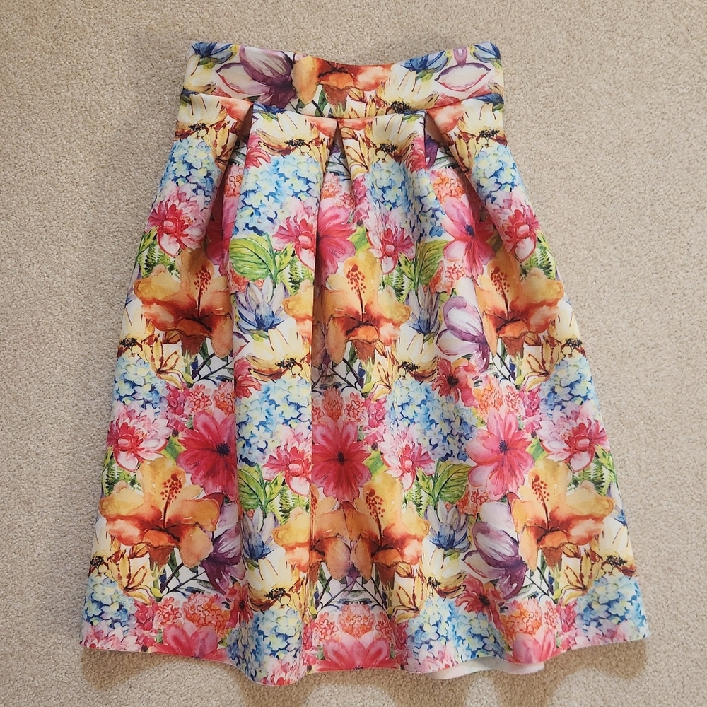 Floral Midi Skirt